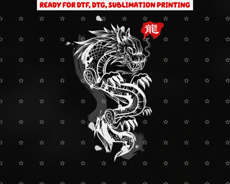 Chinese Dragon Lunar New Year of the Dragon Zodiac Painting Shirt PNG, DTF, DTG, Sublimation Design