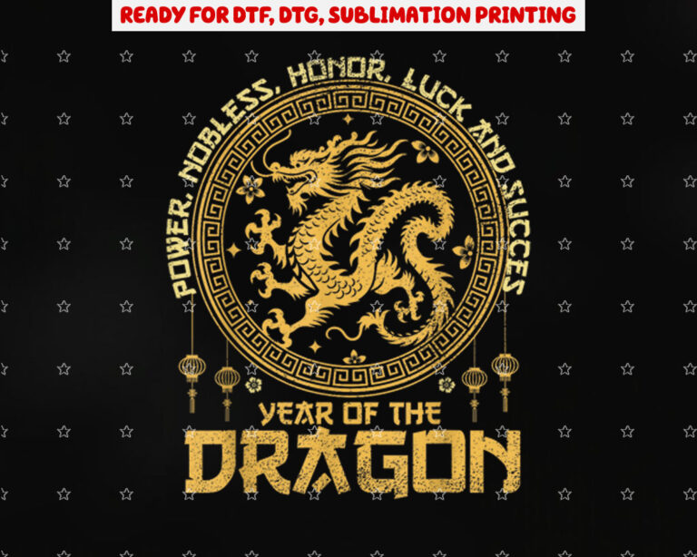 Chinese New Year 2024 Dragon Happy Chinese New Year 2024 Shirt PNG, DTF, DTG, Sublimation Design