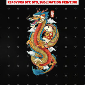 Chinese New Year Chinese Dragon Rat Riding Dragon Shirt PNG, DTF, DTG, Sublimation Design