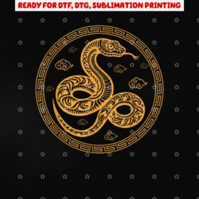 Chinese New Year Snake the Year of the Snake 2025 Shirt PNG, DTF, DTG, Sublimation Design