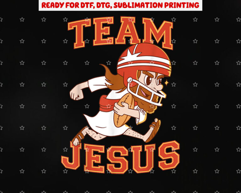 Christian Team Jesus Football Lover Faith Hope Christmas Shirt PNG, DTF, DTG, Sublimation Design