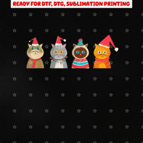 Christmas Gift Funny Cat Christmas Cat Shirt PNG, DTF, DTG, Sublimation Design