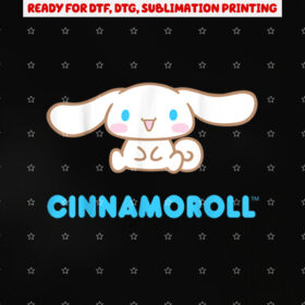 Cinnamoroll Character Front and Back Shirt PNG, DTF, DTG, Sublimation Design
