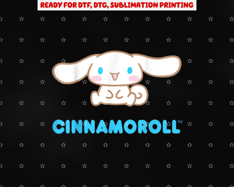 Cinnamoroll Character Front and Back Shirt PNG, DTF, DTG, Sublimation Design