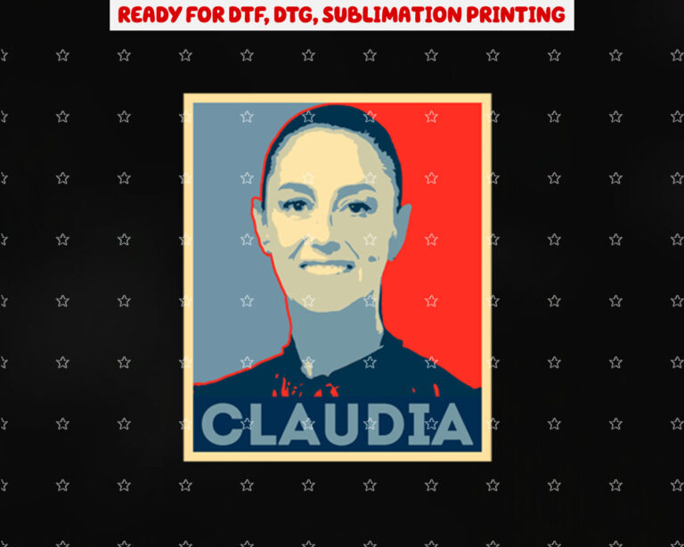 Claudia Sheinbaum Mexico President Pop Art Shirt PNG, DTF, DTG, Sublimation Design