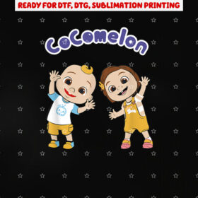 Cocomelon Classic Children Double Dancing Shirt PNG, DTF, DTG, Sublimation Design