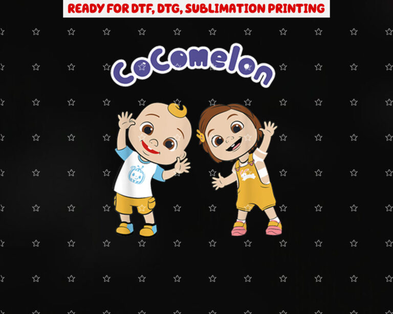 Cocomelon Classic Children Double Dancing Shirt PNG, DTF, DTG, Sublimation Design