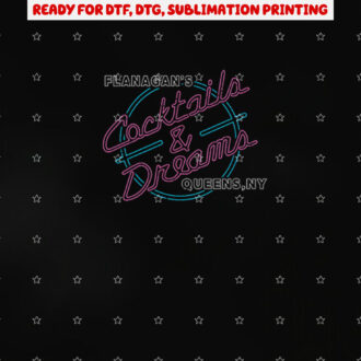 Cocktails Dreams Classic 1980s Funny Mens Womens Graphic Shirt PNG, DTF, DTG, Sublimation Design