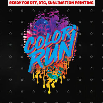 Color Run Kids Fun Race for Powder Color Runs Shirt PNG, DTF, DTG, Sublimation Design