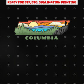 Columbia Tennessee Nature Outdoor Hiking Retro Shirt PNG, DTF, DTG, Sublimation Design