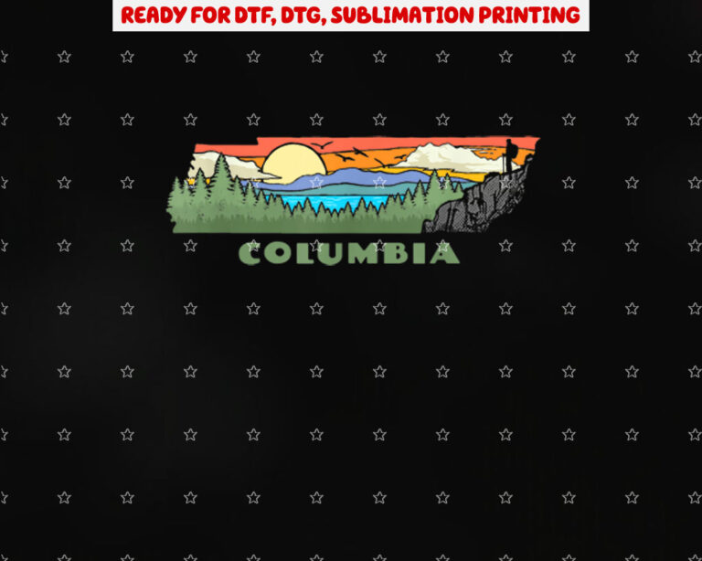 Columbia Tennessee Nature Outdoor Hiking Retro Shirt PNG, DTF, DTG, Sublimation Design