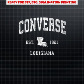 Converse Louisiana LA Vintage Athletic Sports Design Shirt PNG, DTF, DTG, Sublimation Design