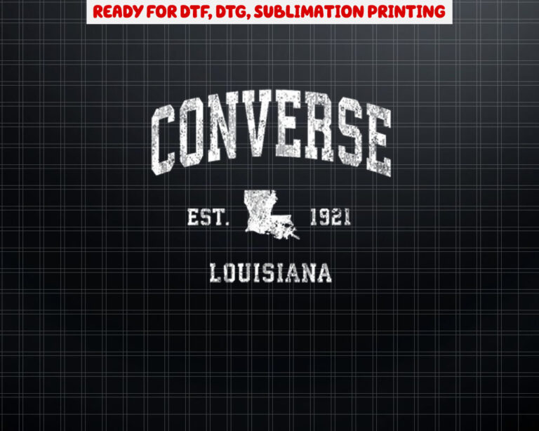Converse Louisiana LA Vintage Athletic Sports Design Shirt PNG, DTF, DTG, Sublimation Design