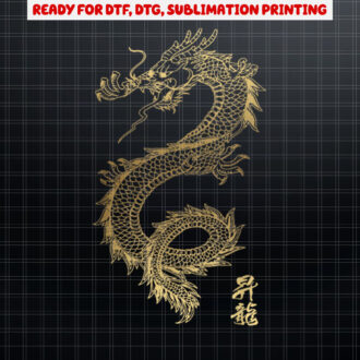 Cool Chinese Dragon Shirt PNG, DTF, DTG, Sublimation Design