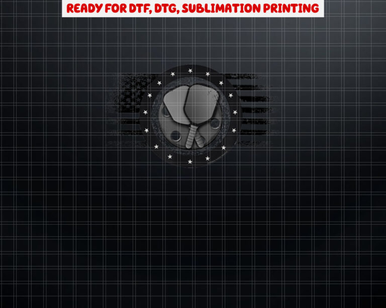 Cool Pickleball Sport USA Grunge Flag  Pickleball Shirt PNG, DTF, DTG, Sublimation Design