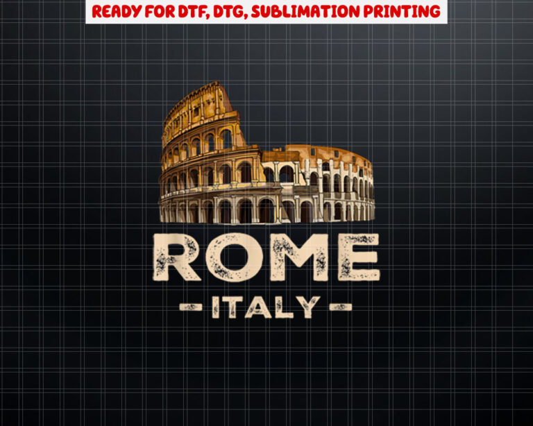 Cool Vintage Roma Italia Colosseum Souvenirs Rome Italy Shirt PNG, DTF, DTG, Sublimation Design