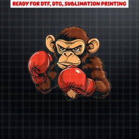 Cool boxing monkey costume Shirt PNG, DTF, DTG, Sublimation Design