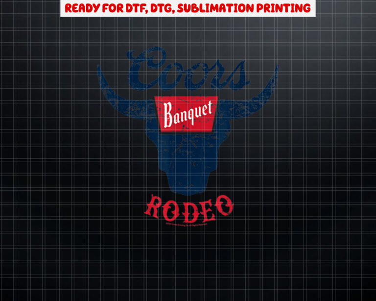 Coors Banquet Rodeo Distressed Bull Horns Badge Shirt PNG, DTF, DTG, Sublimation Design