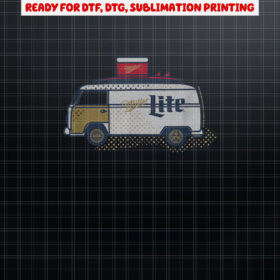 Coors Classic Miller Lite Surf Van Design Shirt PNG, DTF, DTG, Sublimation Design