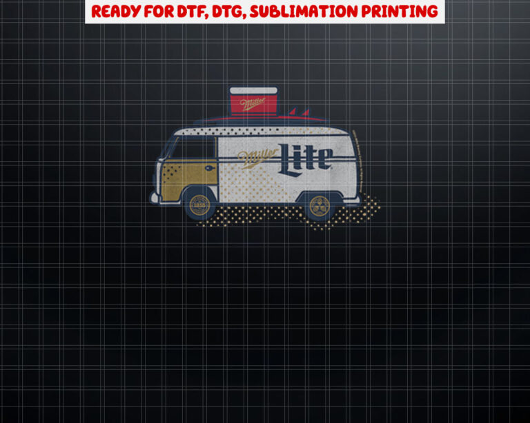 Coors Classic Miller Lite Surf Van Design Shirt PNG, DTF, DTG, Sublimation Design