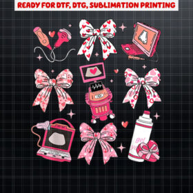 Coquette Bow Sonographer Valentine Ultrasound Tech OB Tech Shirt PNG, DTF, DTG, Sublimation Design