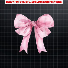 Coquette Pink Bow For Women Girls Cute Pink Coquette Bow Shirt PNG, DTF, DTG, Sublimation Design