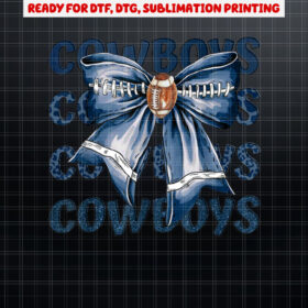 Cowboys Retro Coquette Bow Girls Women Shirt PNG, DTF, DTG, Sublimation Design
