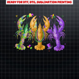 Crawfish Happy Mardi Gras Funny Matching Party 2025 Carnival Shirt PNG, DTF, DTG, Sublimation Design