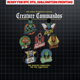 Creature Commandos Badges  Shirt PNG, DTF, DTG, Sublimation Design
