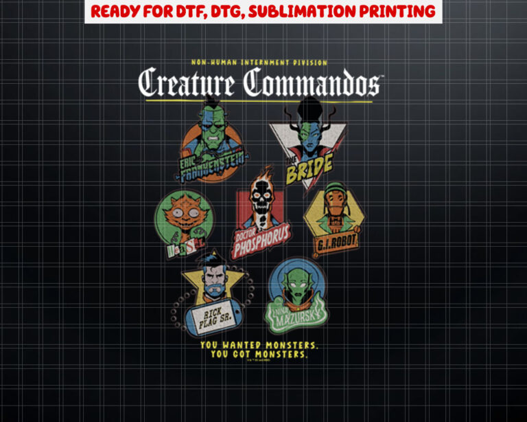 Creature Commandos Badges  Shirt PNG, DTF, DTG, Sublimation Design