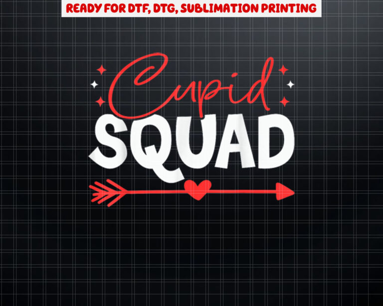 Cupid Squad Hearts Valentines Day Cupids Couple Matching Shirt PNG, DTF, DTG, Sublimation Design