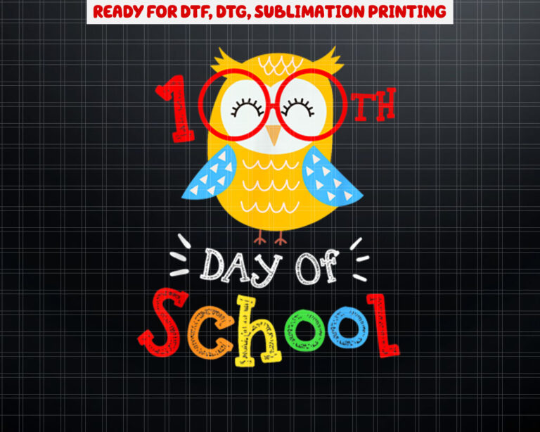Cute 100th Day of School Owl Lover 100 Days Teacher Gift Shirt PNG, DTF, DTG, Sublimation Design