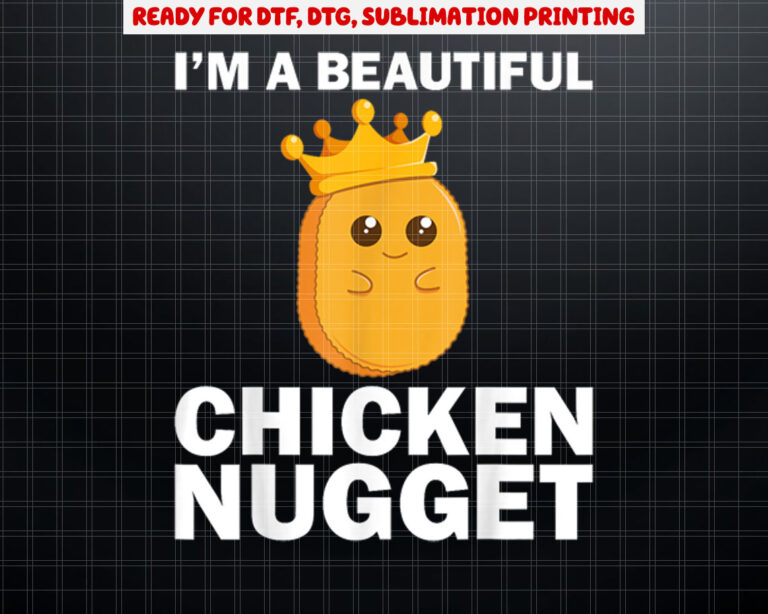 Cute Chicken Nugget Art For Women Girls Chicken Nugget Lover Shirt PNG, DTF, DTG, Sublimation Design