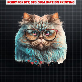 Cute Colorful Persian Cat Lover Gifts Valentines Day Shirt PNG, DTF, DTG, Sublimation Design