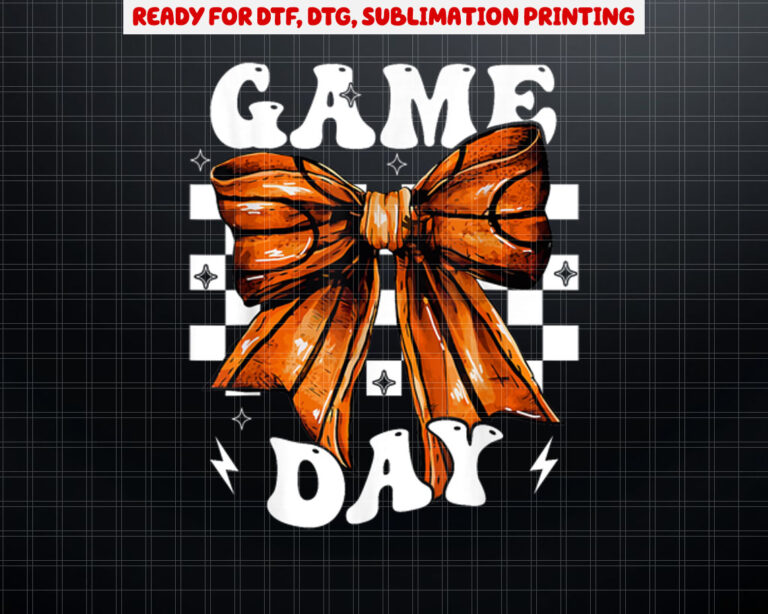 Cute Coquette Basketball Game Day Basketball Lovers Women Shirt PNG, DTF, DTG, Sublimation Design