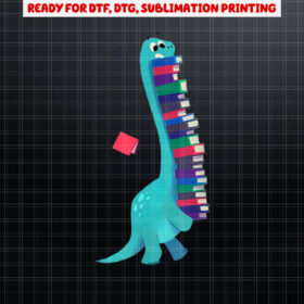 Cute Dinosaur Book Reading Shirt PNG, DTF, DTG, Sublimation Design