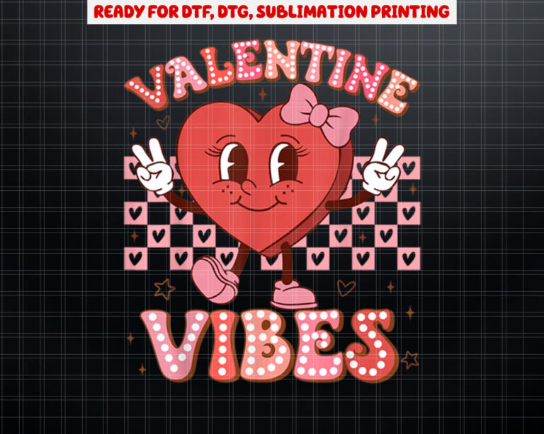 Cute Heart Happy Valentines Day s For Girl Womens Kids Shirt PNG, DTF, DTG, Sublimation Design