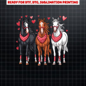 Cute Horse Valentine Valentines Day Horse Valentine Animals  Shirt PNG, DTF, DTG, Sublimation Design