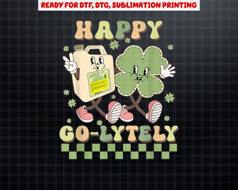 Cute Shamrock Happy GoLytely Funny GI Nurse St Patricks Day Shirt PNG, DTF, DTG, Sublimation Design