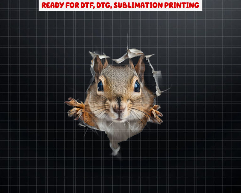 Cute Squirrel Funny Design for Squirrel Lovers  Shirt PNG, DTF, DTG, Sublimation Design
