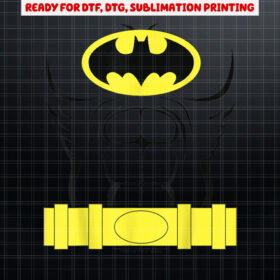 DC Comics Batman Costume Outline Shirt PNG, DTF, DTG, Sublimation Design