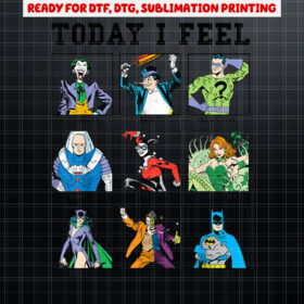 DC Comics Batman Villains Today I Feel Emotional Box Up Shirt PNG, DTF, DTG, Sublimation Design