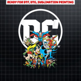 DC Comics Character Group  Poster Shirt PNG, DTF, DTG, Sublimation Design