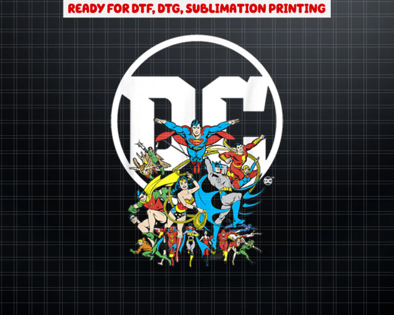 DC Comics Character Group  Poster Shirt PNG, DTF, DTG, Sublimation Design
