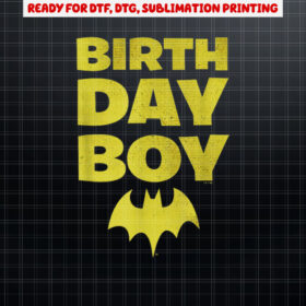 DC Comics Justice League Batman Birthday Boy Vintage Shirt PNG, DTF, DTG, Sublimation Design