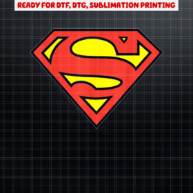 DC Comics Superman Classic Chest  Shirt PNG, DTF, DTG, Sublimation Design