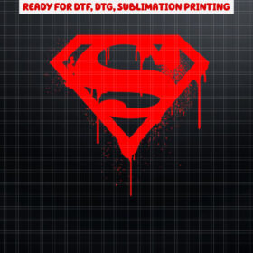 DC Superman  Doomsday Red Graffiti Shirt PNG, DTF, DTG, Sublimation Design
