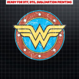 DC Wonder Woman  Circle Distressed Shirt PNG, DTF, DTG, Sublimation Design