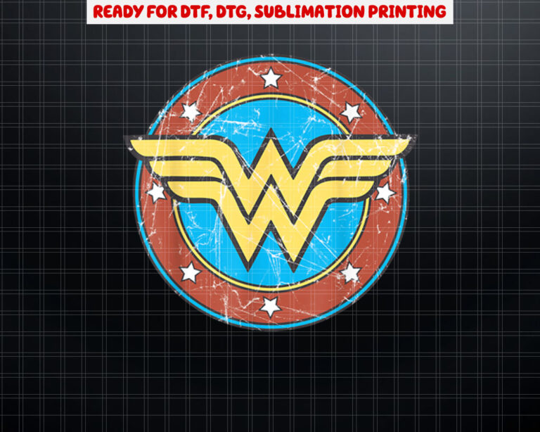 DC Wonder Woman  Circle Distressed Shirt PNG, DTF, DTG, Sublimation Design