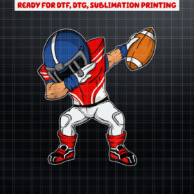 Dabbing Football Player  American Football Season Dab Dance Shirt PNG, DTF, DTG, Sublimation Design